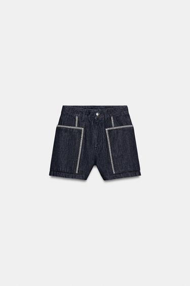 SHORT Z1975 BRODÉ - Bleu de Zara - Image 5