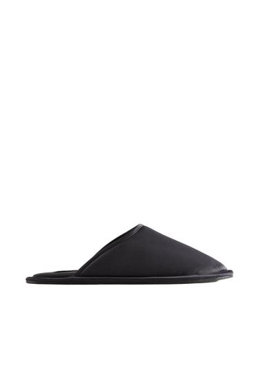SATEEN MULE SLIPPERS - Blue by Zara