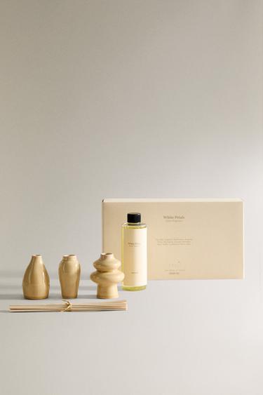 (200 ML) SET MIKADOS + RECHARGE WHITE PETALS - Ivoire de Zara