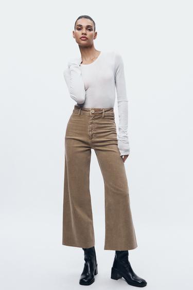 ДЖИНСЫ MARINE STRAIGHT-LEG С ВЫСОКОЙ ПОСАДКОЙ — ZW COLLECTION — Песочный/Коричневый от Zara — изображение 0