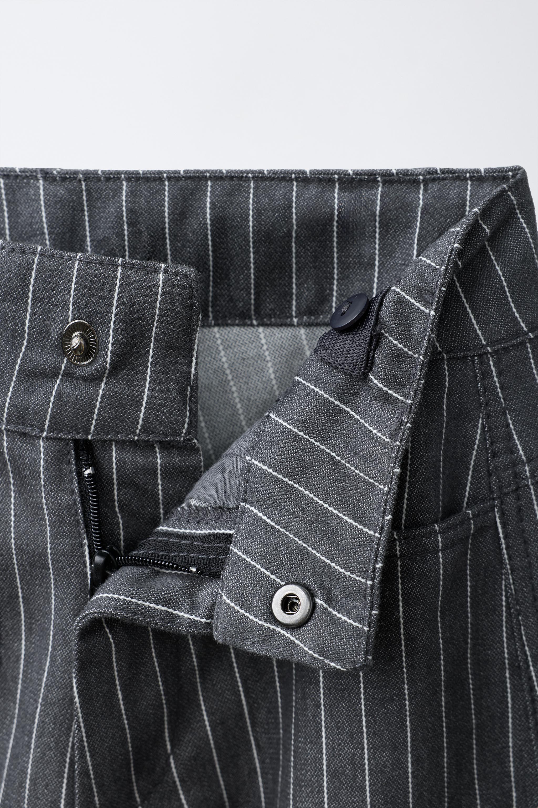 Детские брюки Zara STRIPED CARPENTER PANTS — фото 4