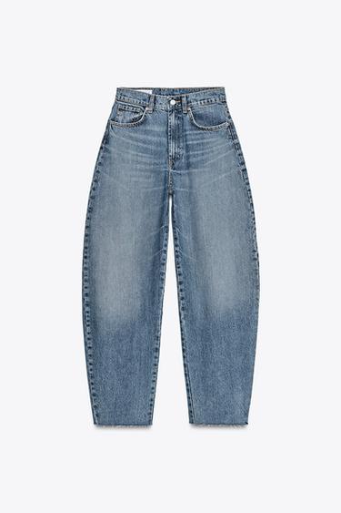 HIGH-WAIST TRF BARREL JEANS - Blue by Zara - Image 7