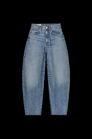 JEANS BARREL TRF TIRO ALTO - Azul de Zara