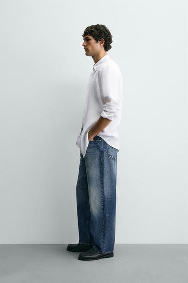 CHEMISE REGULAR FIT 100% LIN - Blanc de Zara - Image 3