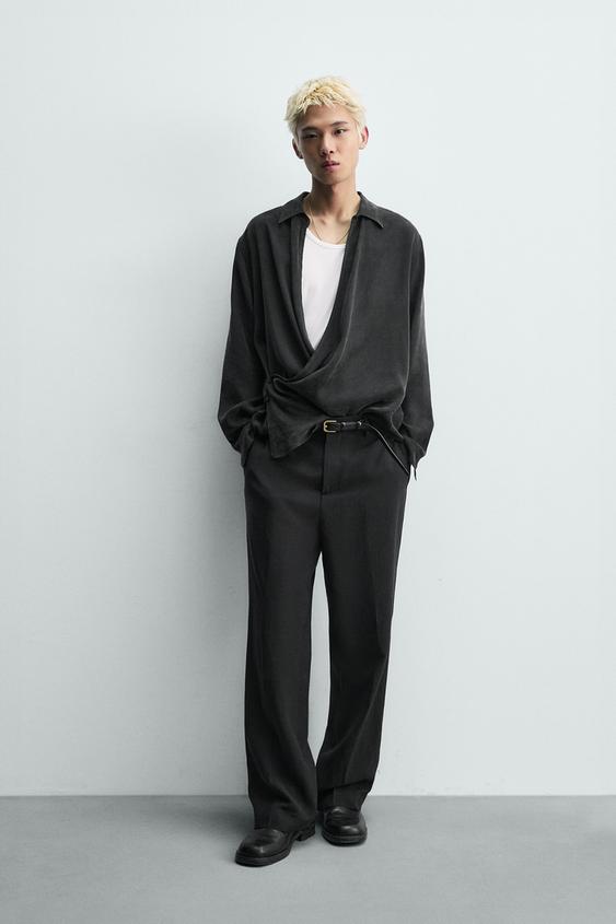 FLOWY WRAP SHIRT from Zara - $99.90
