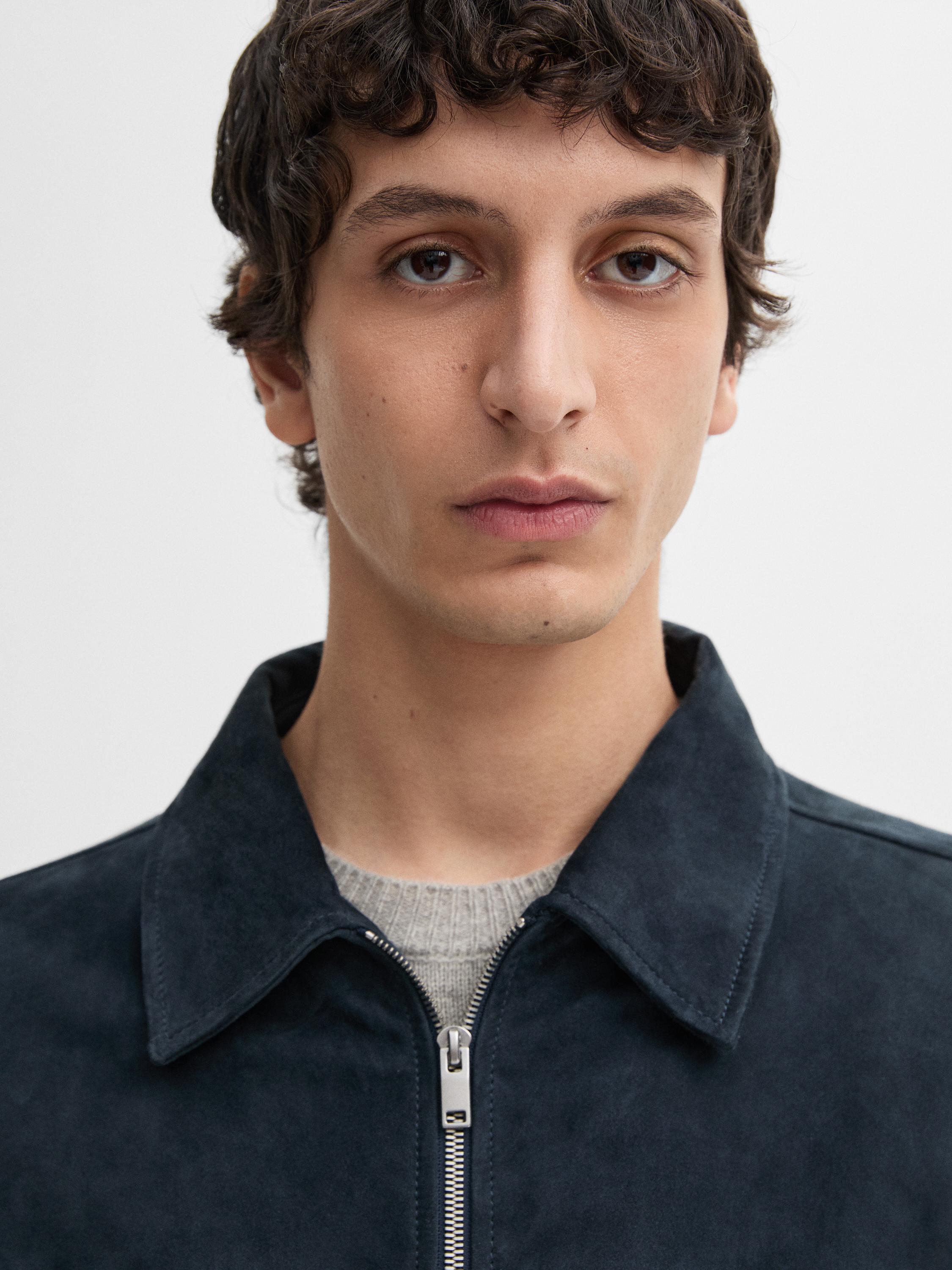 Suede leather jacket with faded detail | ZARA United States Suede leather jacket with faded detail | ZARA United States