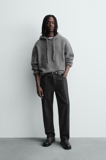 JERSEY CON LANA CAPUCHA - Gris Antracita de Zara - Imagen 0