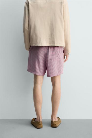 BERMUDA FLUIDE À CARREAUX LIMITED EDITION - Roses de Zara - Image 2