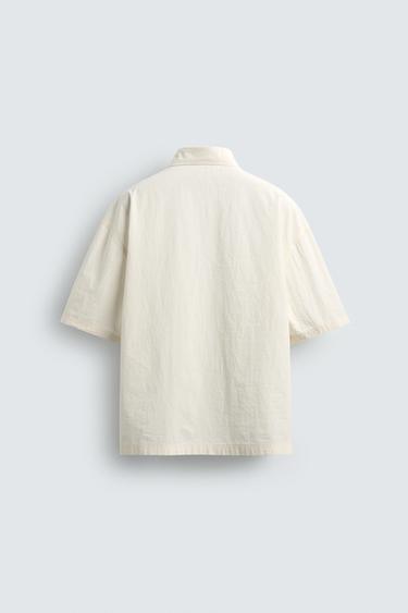 RELAXED FIT SHIRT WITH PATCHES - Ecru by Zara - Image 8
