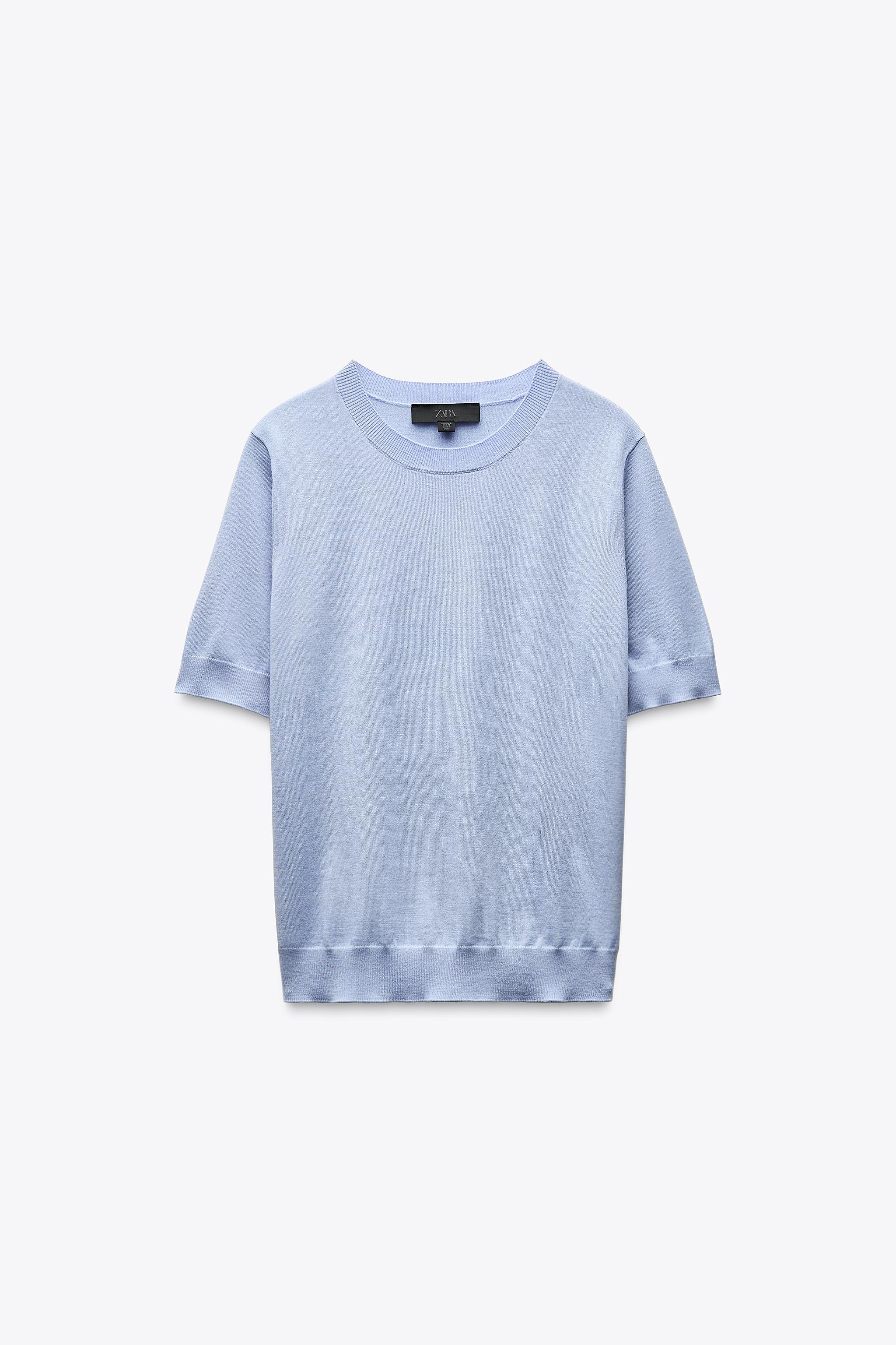 ZARA - ZARA ショートスリーブ リブニットセーターの通販 by