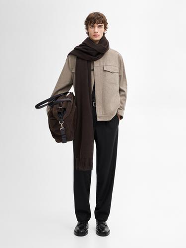 Zara Wool blend jacket with pockets - Gray marl - Image 0