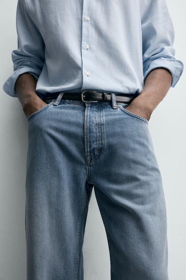 LIGHTWEIGHT COTTON-LYOCELL JEANS - Mid-blue by Zara - Image 6