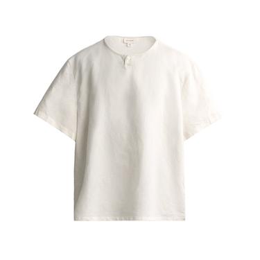 CAMISA CUELLO PANADERO CÁÑAMO - ALGODÓN - Blanco roto de Zara