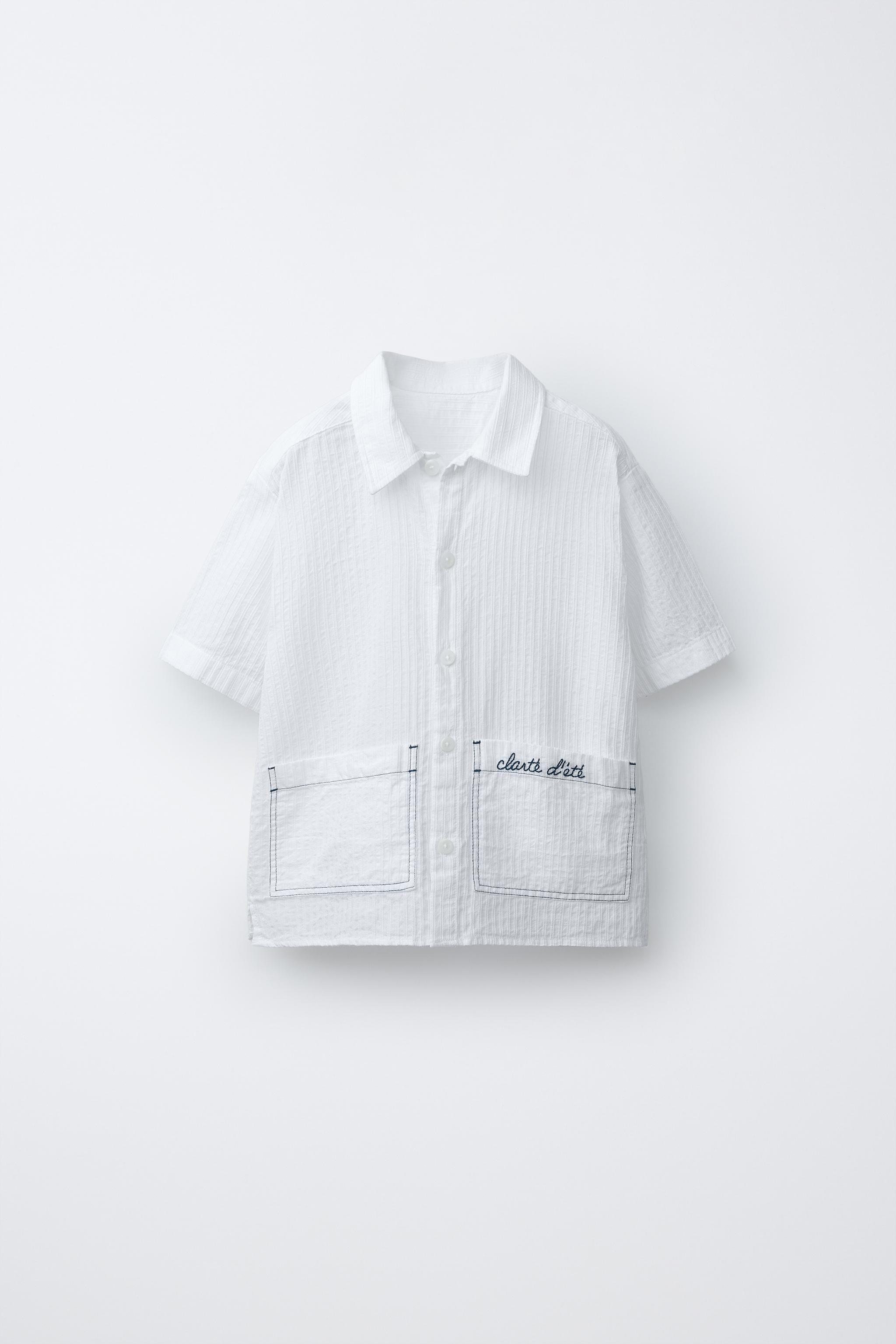EMBROIDERED DOBBY SHIRT