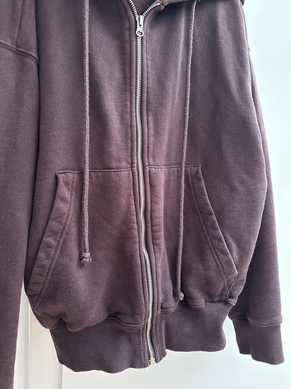 WASHED-EFFECT ZIP-UP HOODIE - Image 3