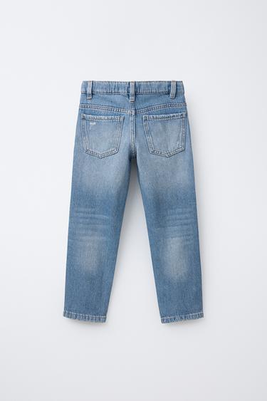 STANDARD RIPPED JEANS - Mid-blue by Zara - Image 1