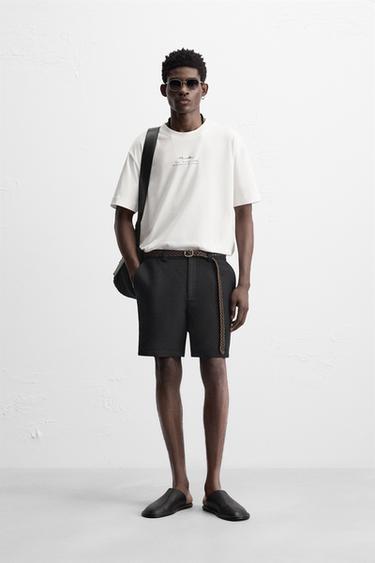 T-SHIRT WITH PRINTED PATCH - White by Zara - Image 0