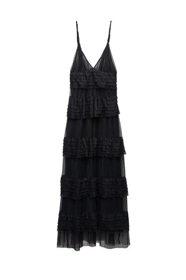 VESTIDO TUL VOLANTES ZW COLLECTION