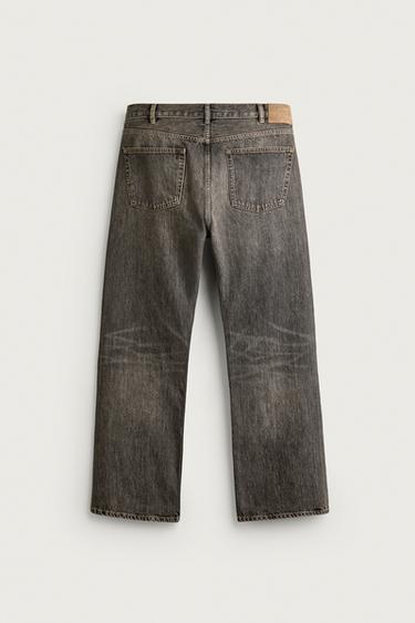 STRAIGHT FIT BOOTCUT JEANS — Gray / Beige 2