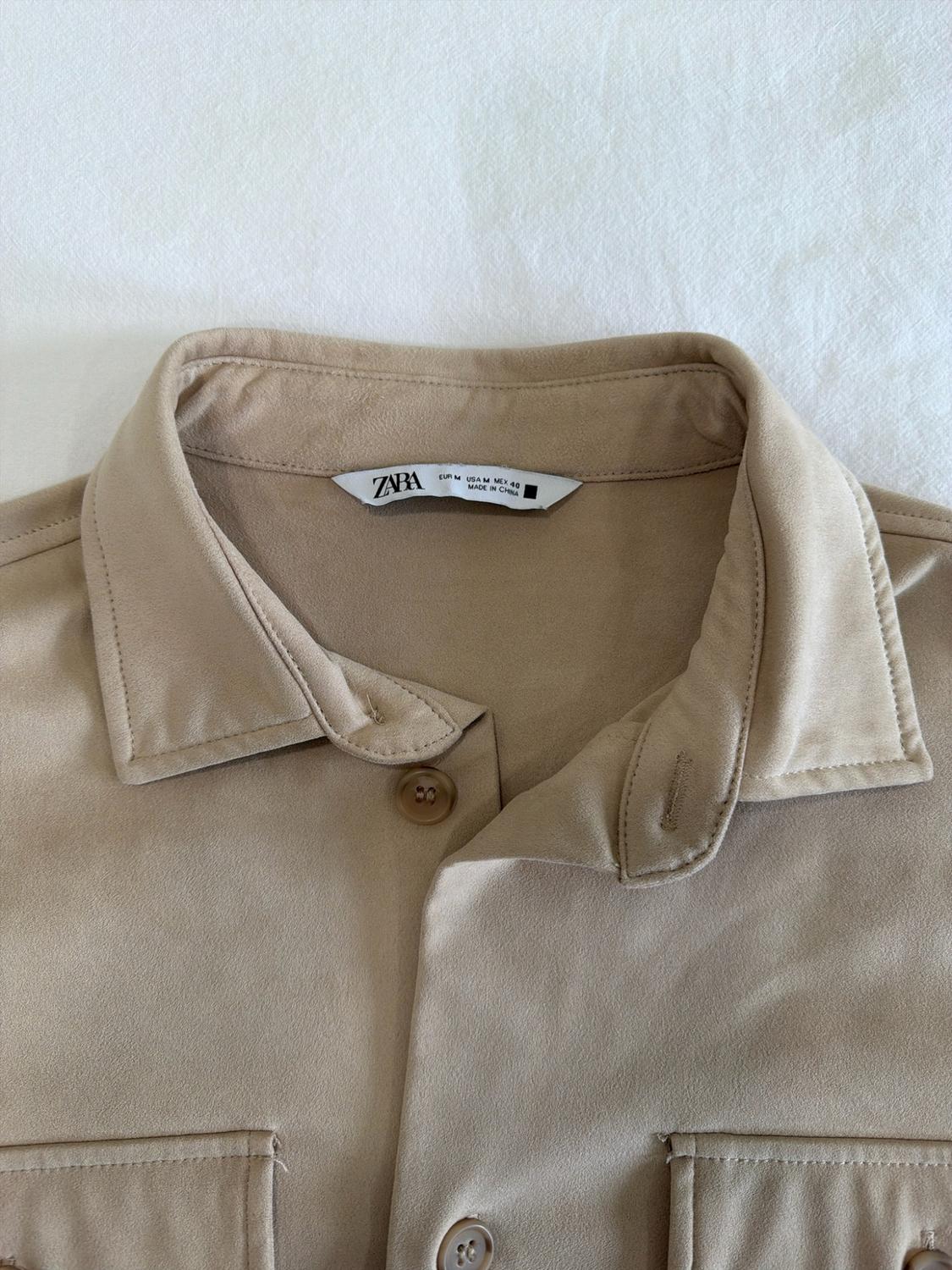FAUX SUEDE OVERSHIRT - Image 2