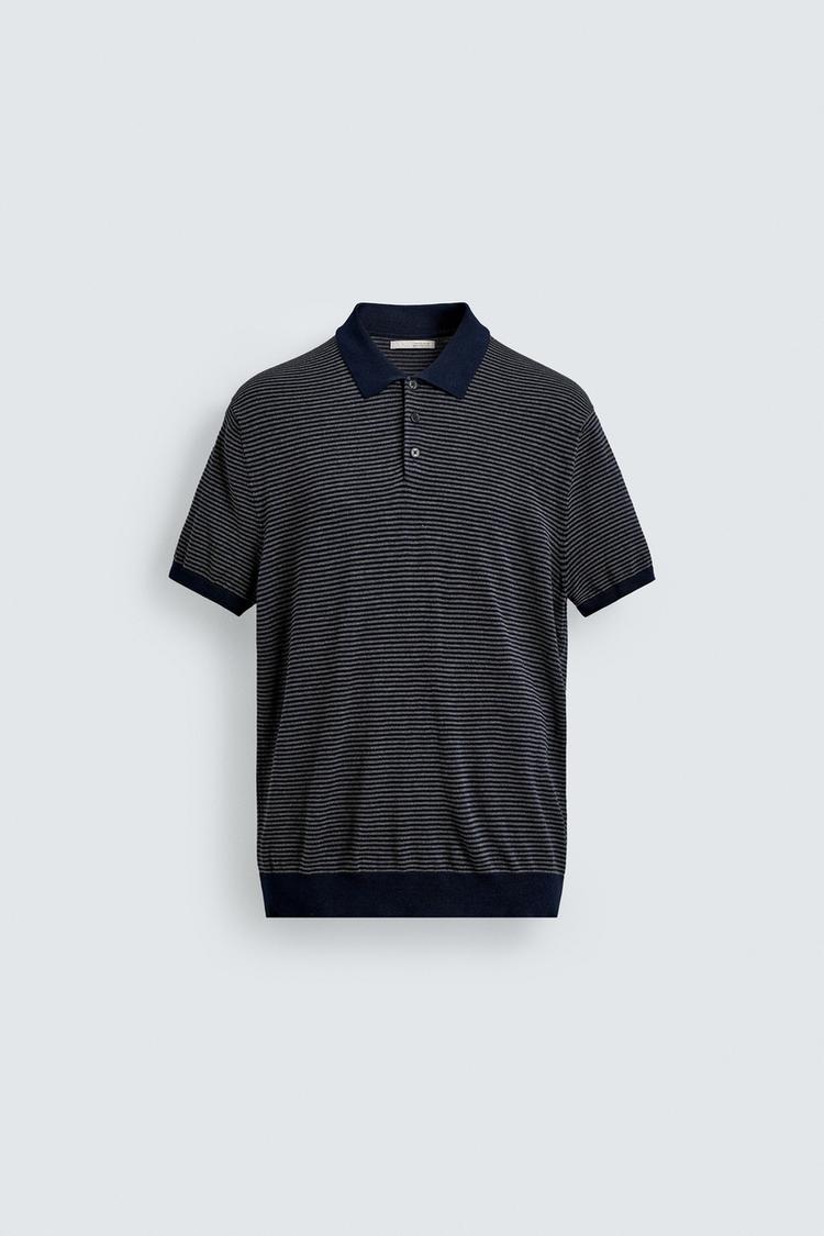 ZARA REGULAR FIT KNIT POLO SHIRT