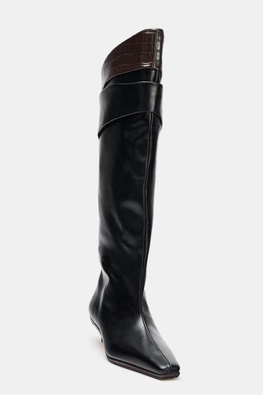BOTTES HAUTES EN CUIR LIMITED EDITION - Noir de Zara - Image 7