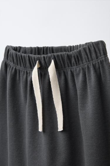 ENSEMBLE T-SHIRT COL TUNISIEN ET JOGGER - Gris anthracite de Zara - Image 3