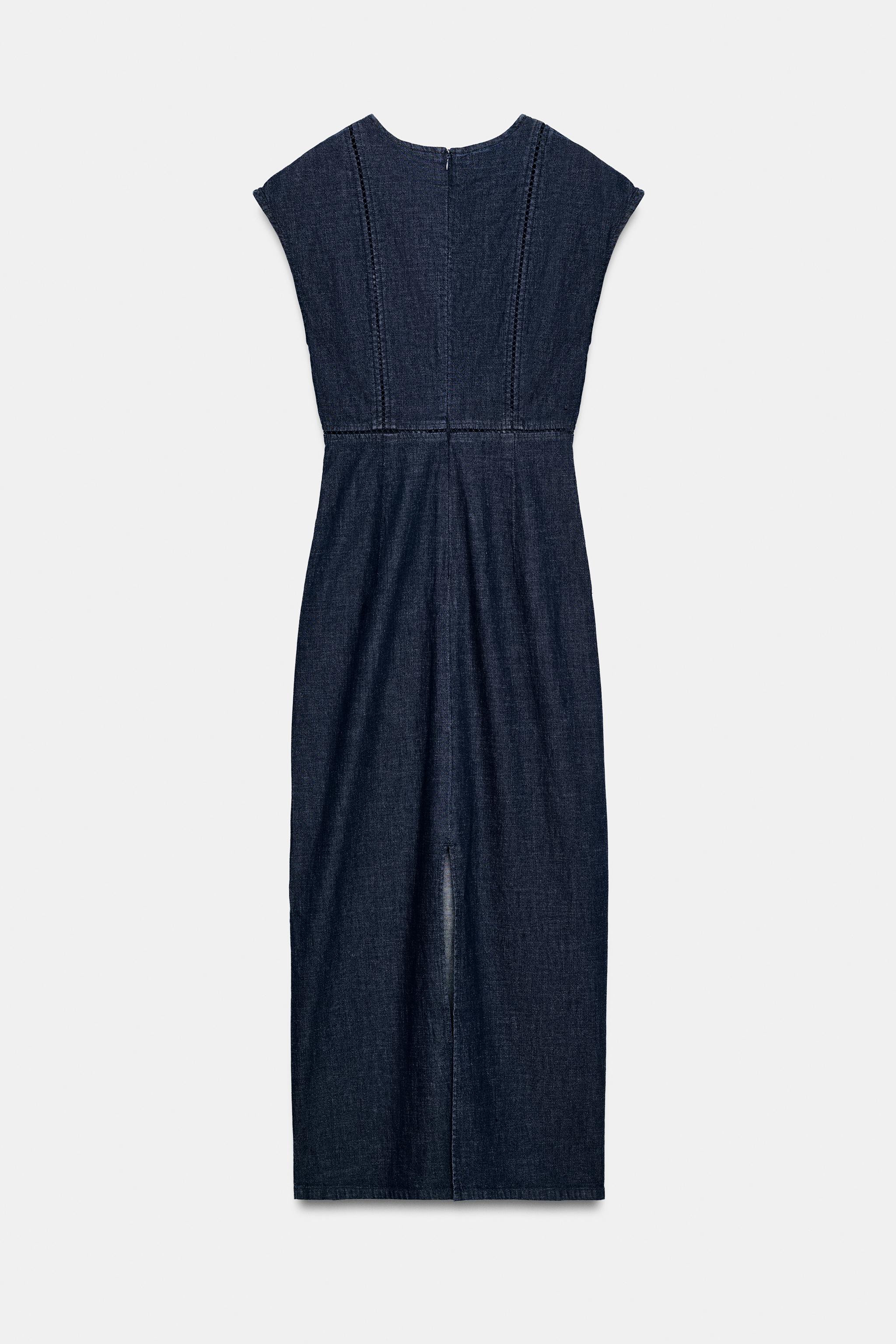 LACE TRIM MIDI DRESS