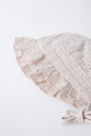 EMBROIDERED BONNET - Ice by Zara - Image 2