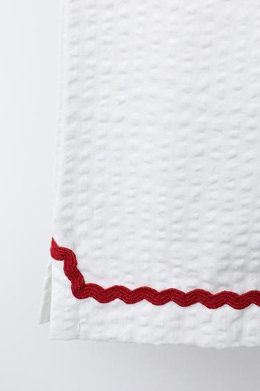 CULOTTES WITH CONTRAST WAVY TEXTURE - Oyster-white by Zara - Image 3