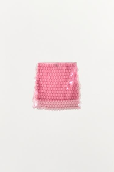 MINI JUPE PAILLETTES - Rose de Zara - Image 8