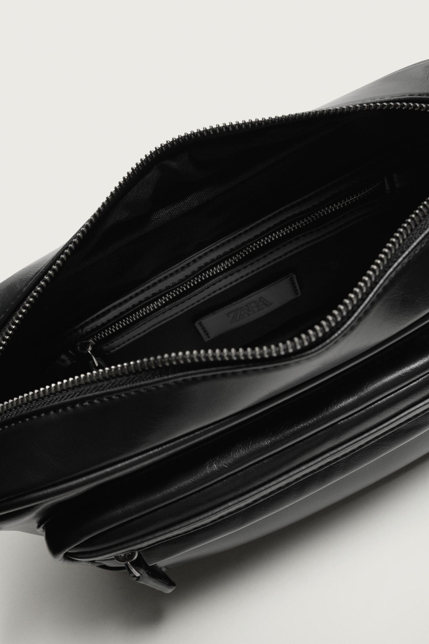 Мужская сумка Zara Soft Crossbody, цвет: Чёрный — фото 6