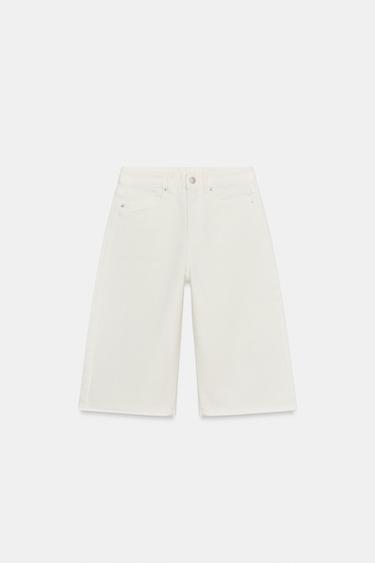 BERMUDA EN JEAN TAILLE MOYENNE ZW COLLECTION - Blanc de Zara - Image 5