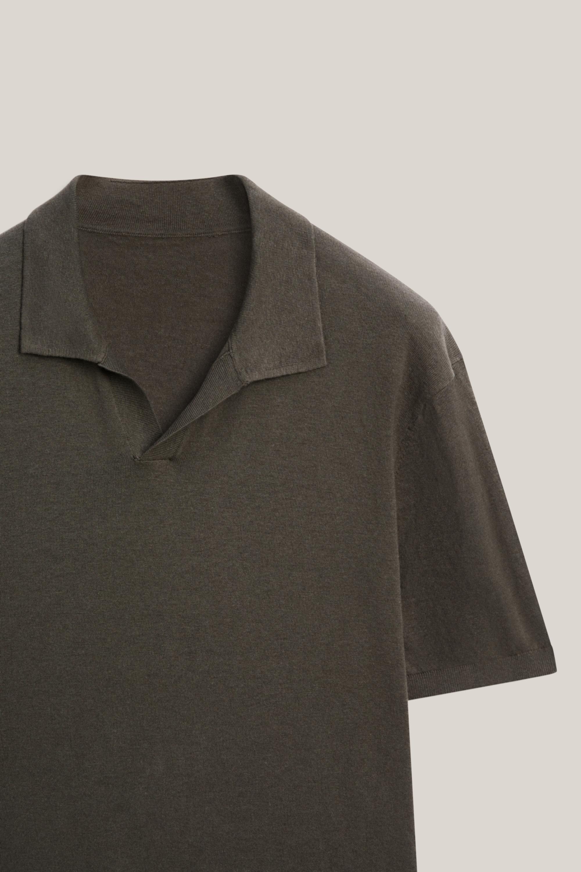 Cotton and linen knit polo sweater - LIMITED EDITION