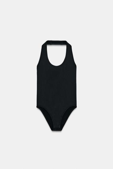 BODY HALTER SEAMLESS - Negro de Zara