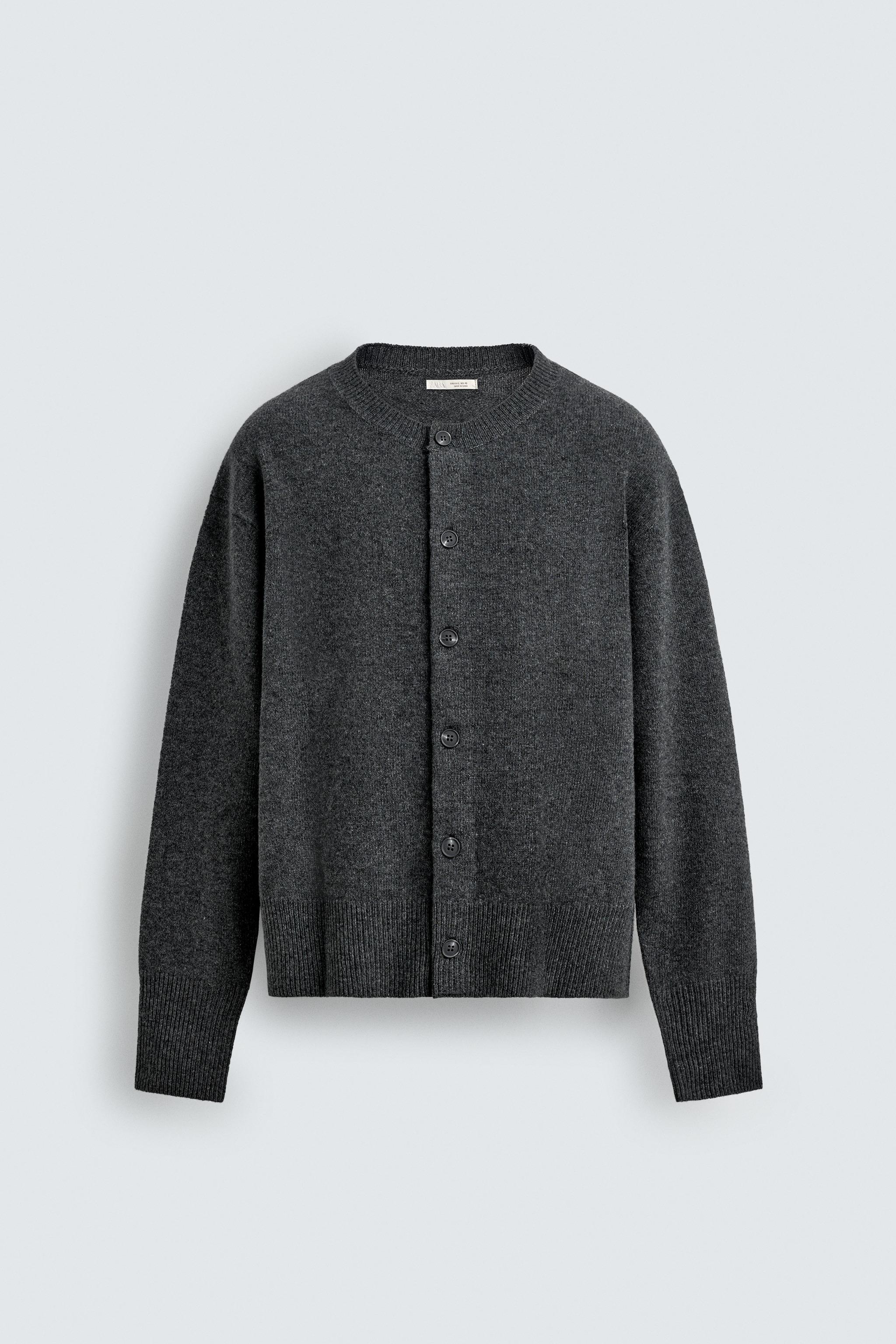 RELAXED FIT WOOL BLEND CARDIGAN
