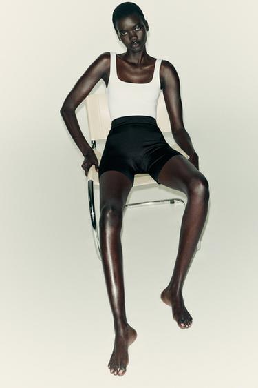 POLYAMIDE STRAPPY BODYSUIT - White by Zara