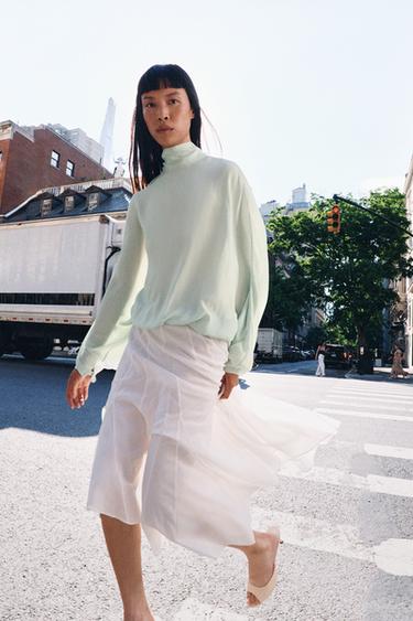 ZW COLLECTION TIE SHIRT - Sea green by Zara - Image 3