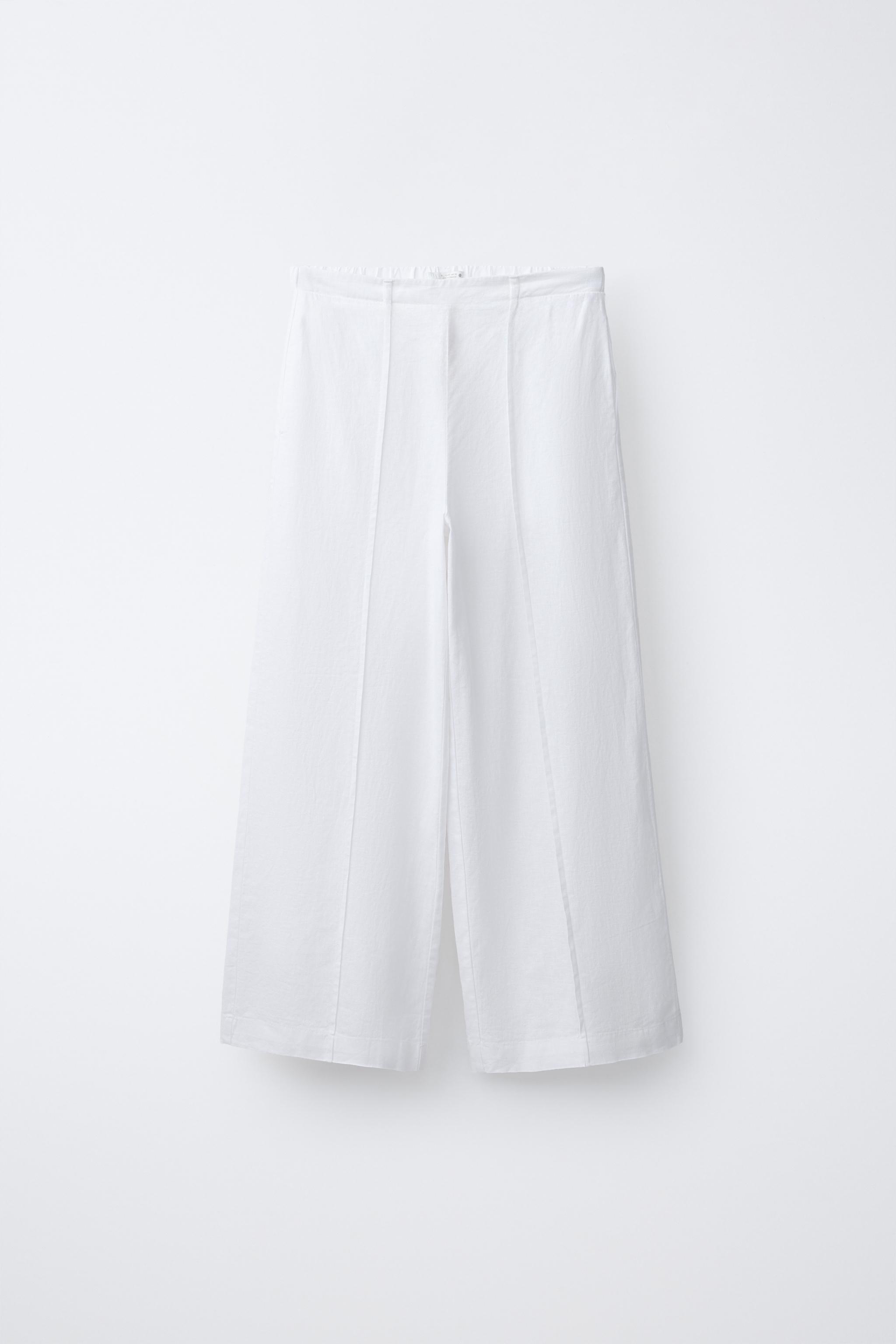PANTALON DROIT AVEC LIN