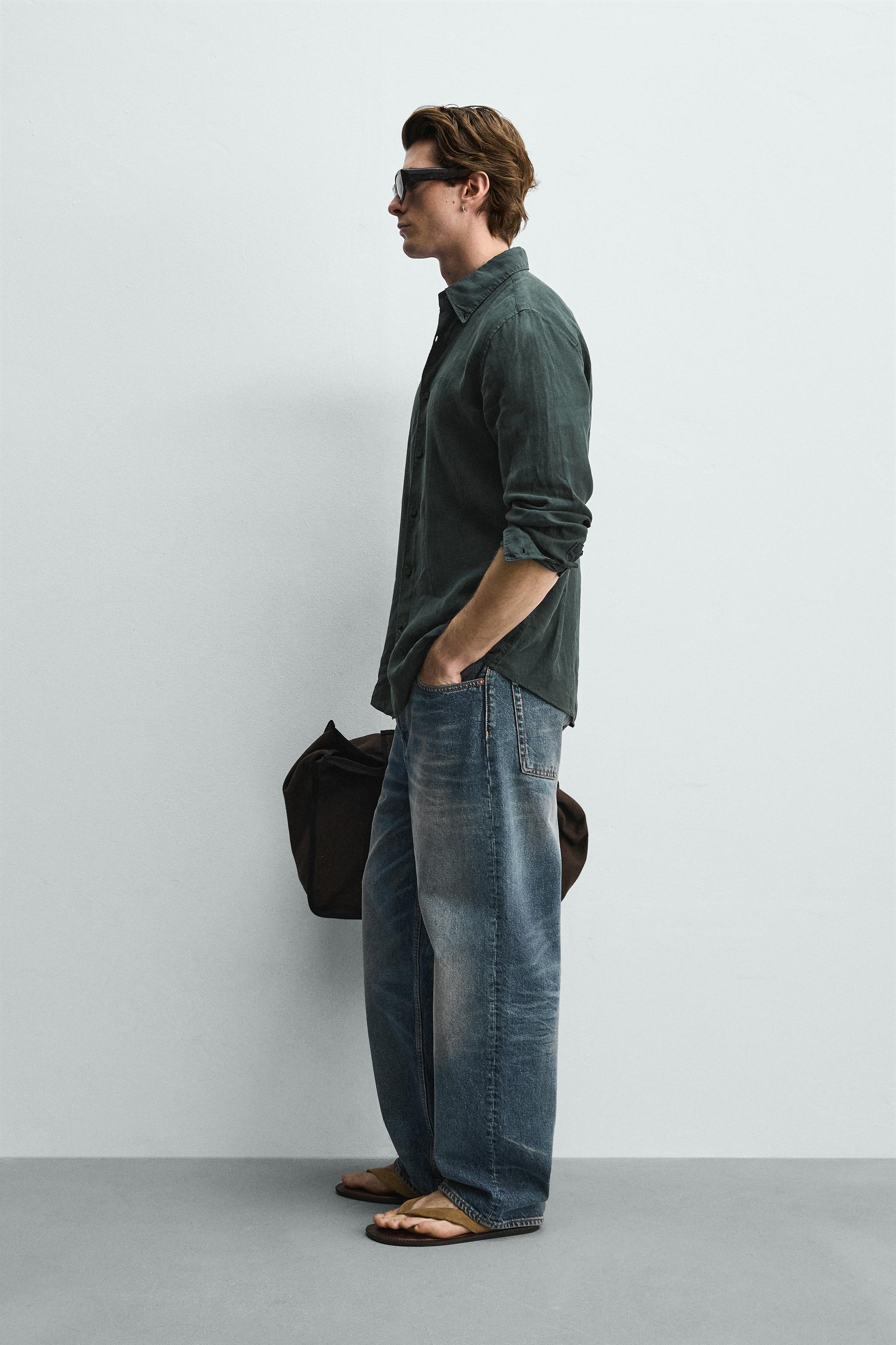 REGULAR FIT 100% LINEN SHIRT