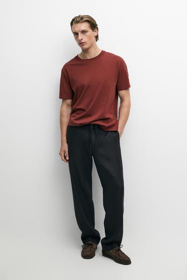 Zara Short sleeve cotton blend T-shirt - various - Image 0