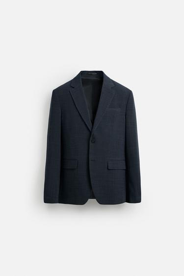 TEXTURED SUIT BLAZER - Blue / Indigo by Zara