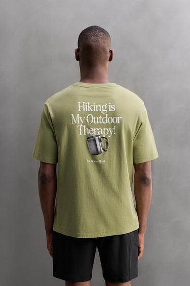 GRAPHIC PRINT T-SHIRT - Green by Zara