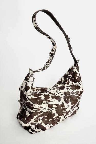 SHOPPER AUS LEDER MIT ANIMALPRINT - Mehrfarbig von Zara
