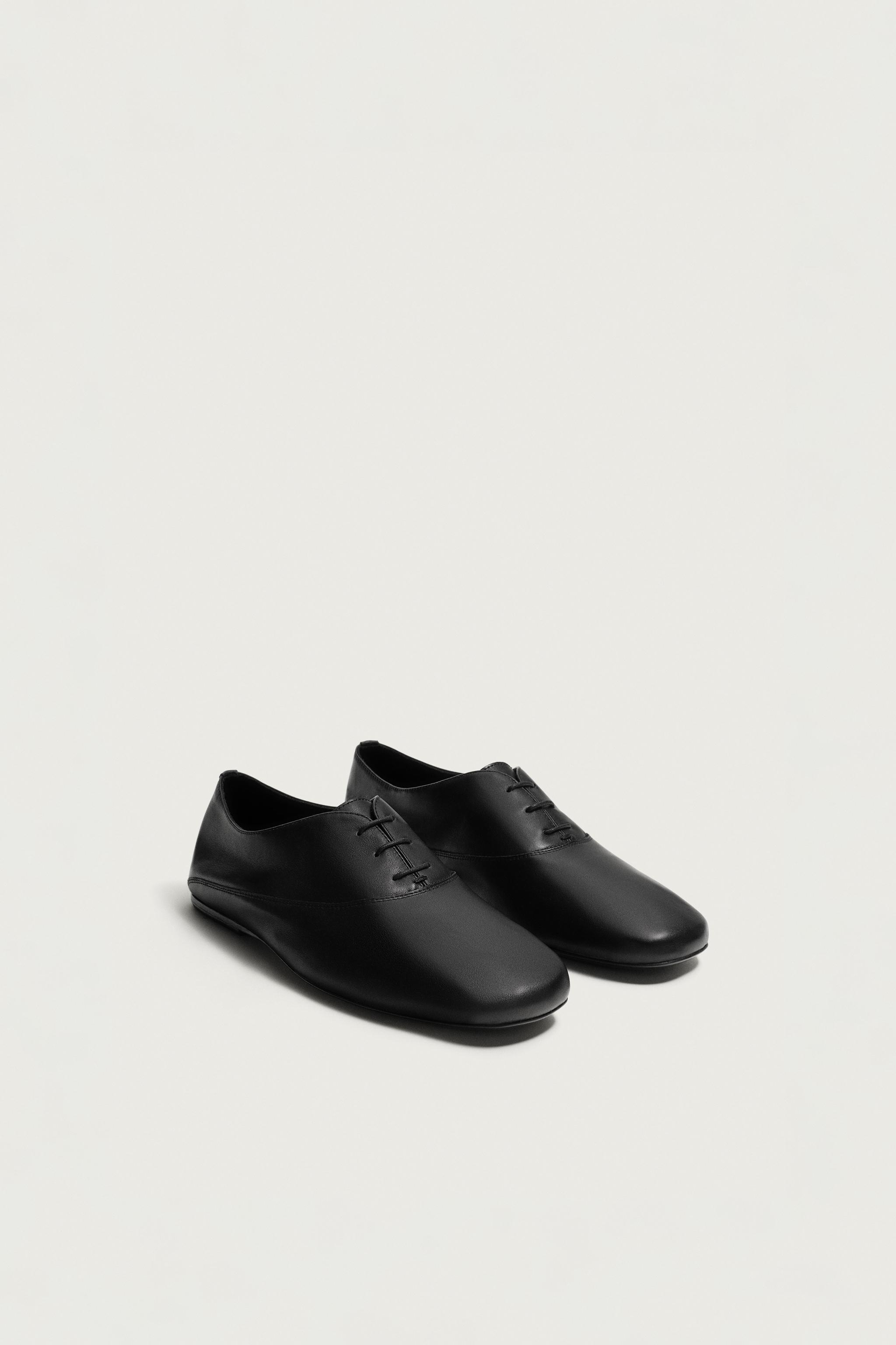 LEATHER SHOES — Black