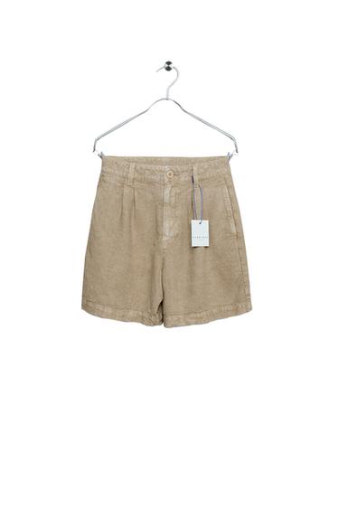 STORIESZ - KRATKE HLAČE Z LANOM - Barva kune od Zare