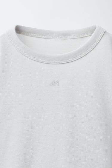 2-PACK OF PIQUÉ T-SHIRTS WITH RAISED LOGO - Black / Ecru by Zara - Image 3