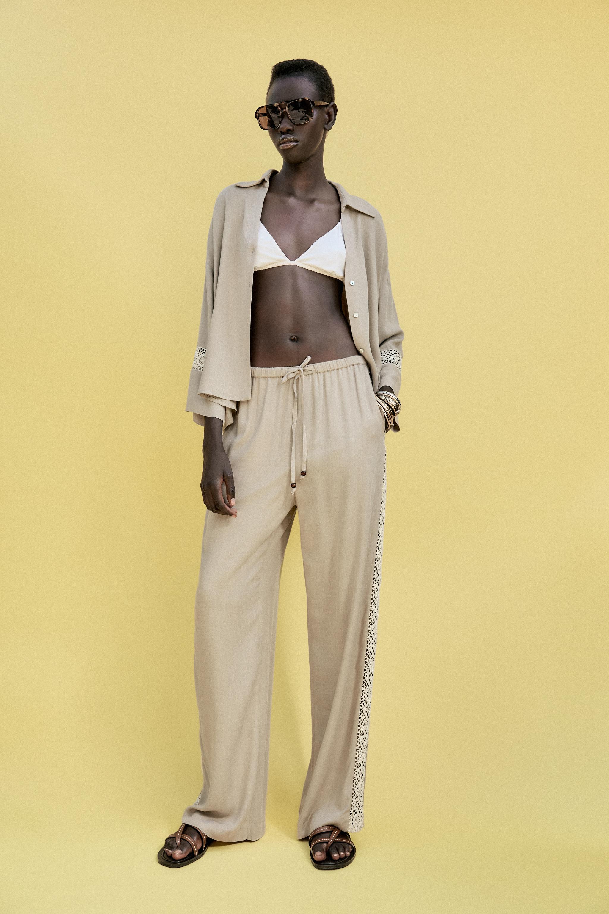 レディースベージュパンツ | ZARA 日本