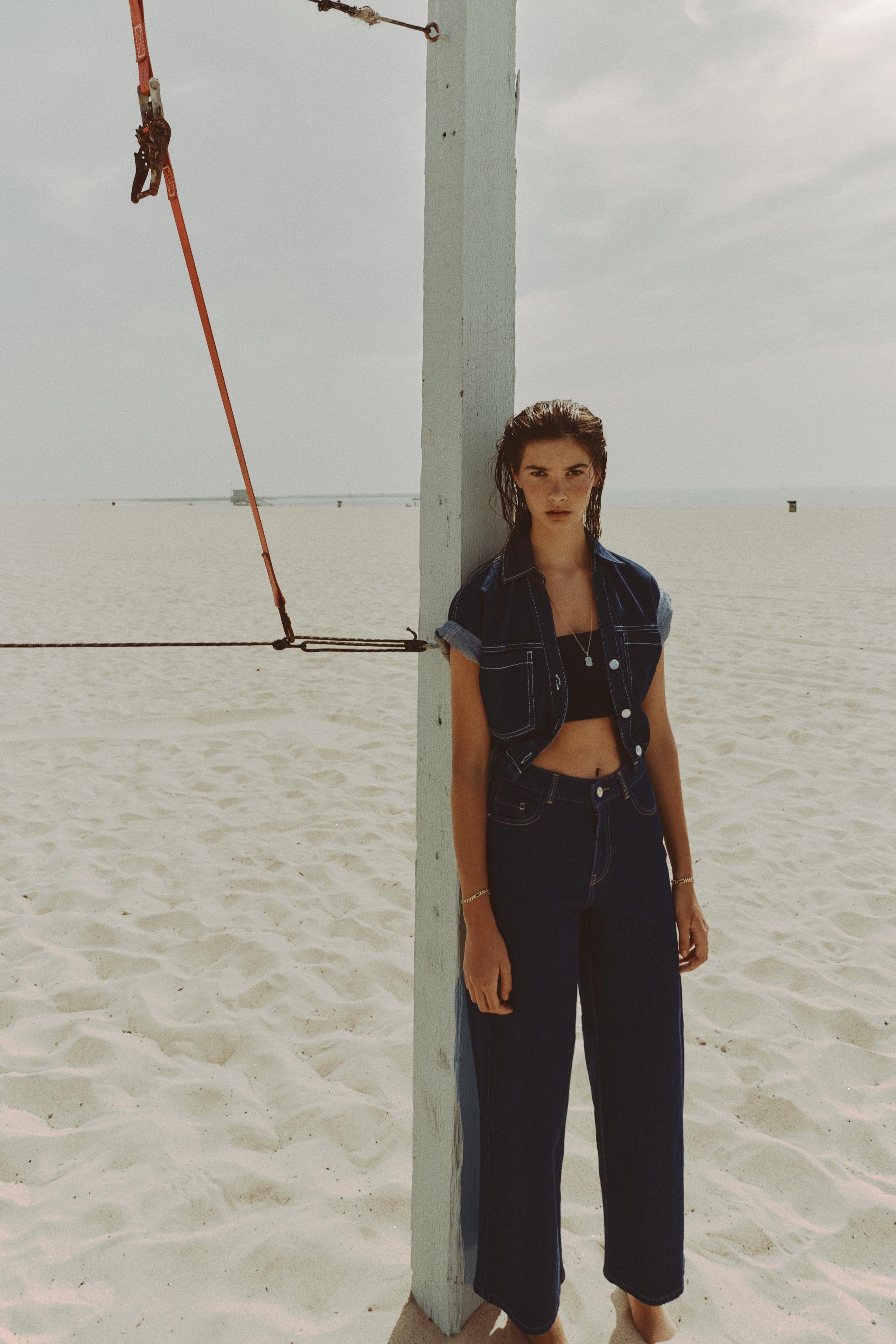 Z1975 쇼트 데님 셔츠