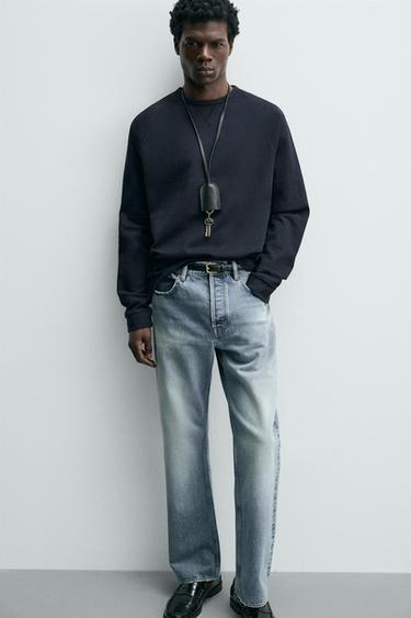 HEAVYWEIGHT CREWNECK T-SHIRT - Deep blue by Zara - Image 5